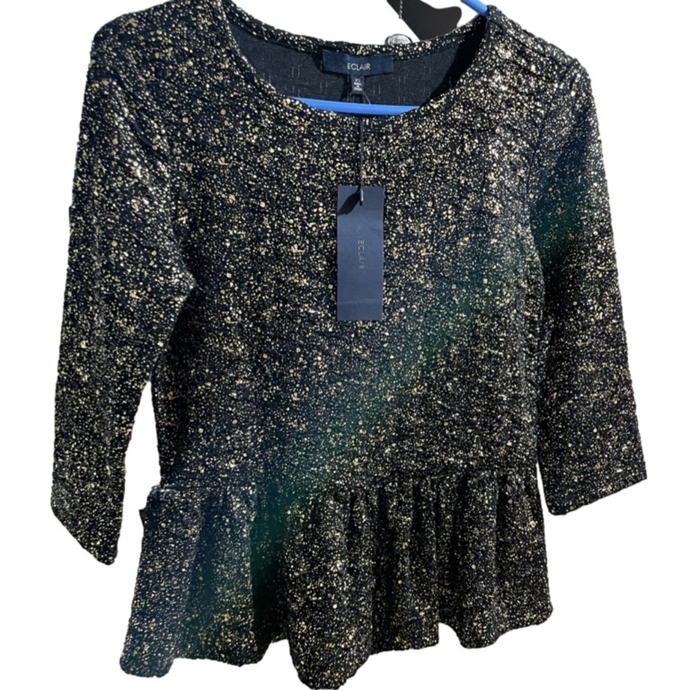 Eclair gold print causal top size xsmall